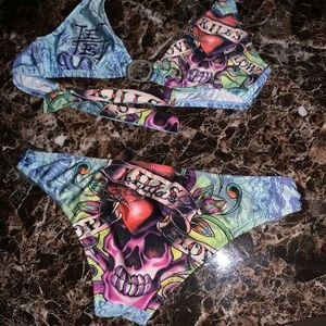 Authentic Christian Audigier Ed Hardy bikini